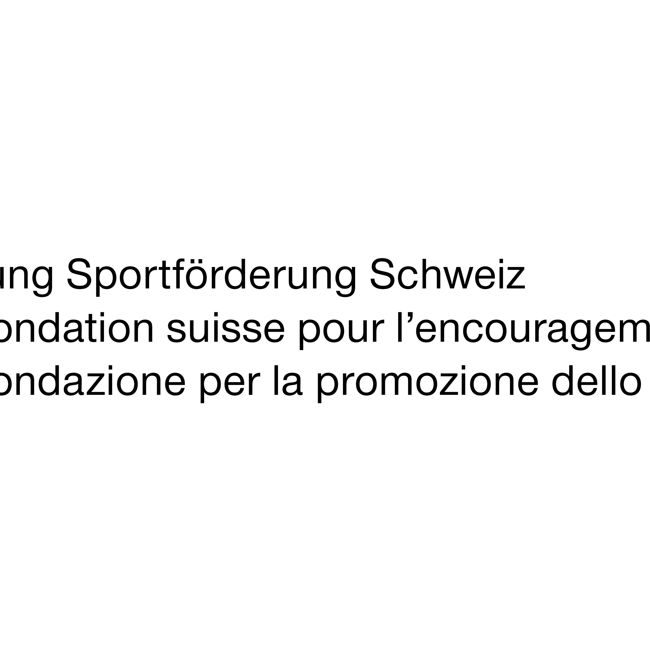 Stiftung Sportförderung Schweiz Stiftung Sportförderung Schweiz